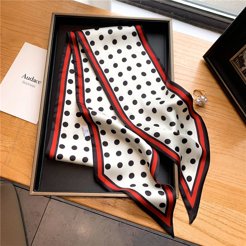 Luxury Bags For Travel - หรูหรายาวผ้าพันคอผ้าไหมหญิงสัตว์ม้าพิมพ์บางแคบผ้าพันคอกระเป๋าผมวงริบบิ้นผ้าพันคอผู้หญิง Neckerchief