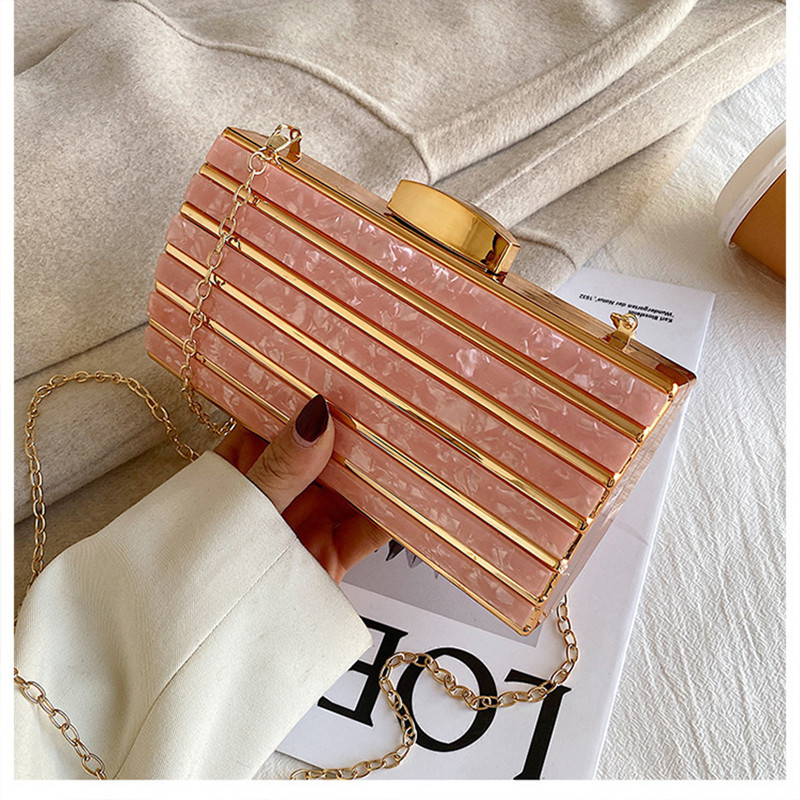 Mini Bag Evening Clutch - Luxury Designerอะคริลิคสแควร์กระเป๋าไหล่Crossbodyกระเป๋าผู้หญิงคลัทช์กระเป๋ามินิขนาดเล็กPartyกระเป๋า