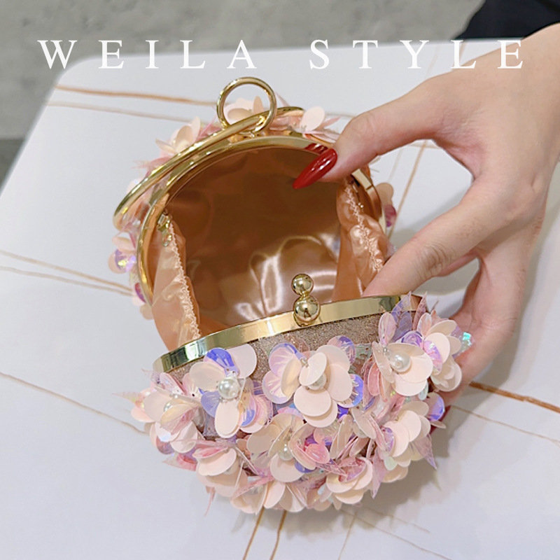 กระเป๋าคลัทช์ปักเลื่อมลายดอกไม - Mini Bag Evening Clutch บทวิจารณ์และราคา