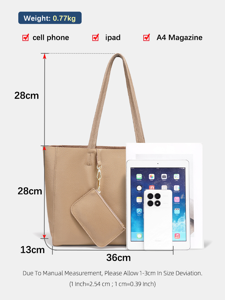 กระเป๋าถือขนาดใหญ่หนังแท้ Zenc - Luxury Bags Made บทวิจารณ์และราคา
