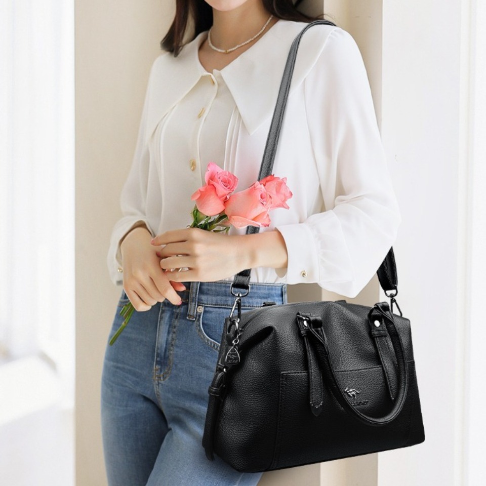 กระเป๋าถือสะพายไหล่หนังนิ่มดีไ - Luxury Bags For Travel บทวิจารณ์และราคา